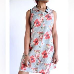 Vtg Isabel Ardee 70s Floral Dress Sz 10 Button Down front